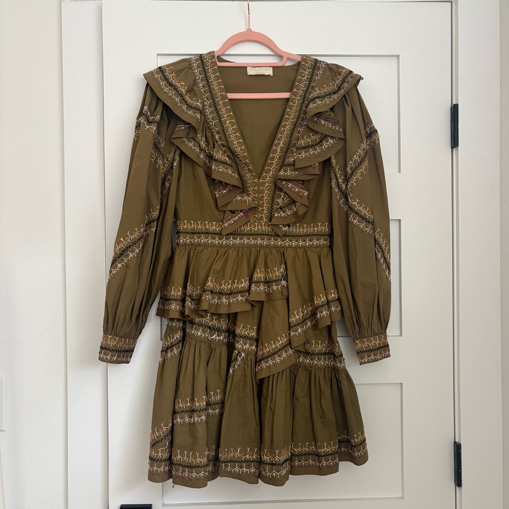 Ulla Johnson Anais Embroidered Ruffle Mini Dress - Picture 5 of 13